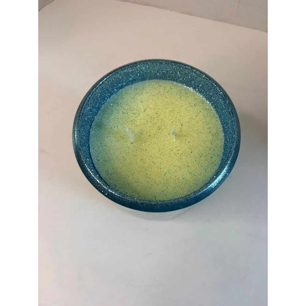 Modern Alchemy Galactic Skies Scented Candle 12.9oz Teal Glitter Star Jar